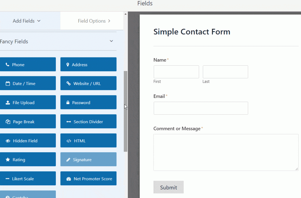 Add or remove form in WPForms