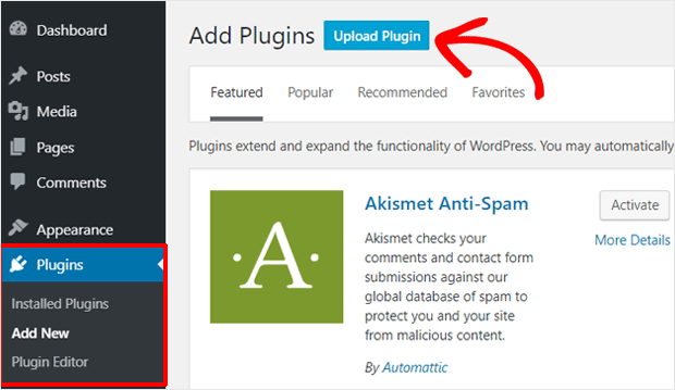 Upload plugin 