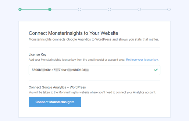 How to Install Google Analytics in WordPress by MonsterInsights - license keys