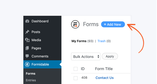 How to Create a Multi-Step Form in WordPress - Add New button