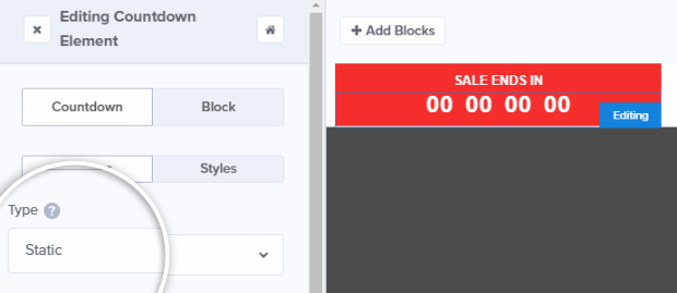 Set timer type - Static - OptinMonster - How to Boost Sales with Countdown Timer Popups