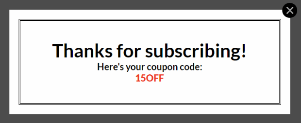 success view - How to Create a Popup Coupon that Boosts Sales