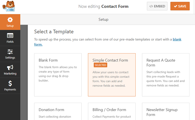 WPForms templates - WPForms review