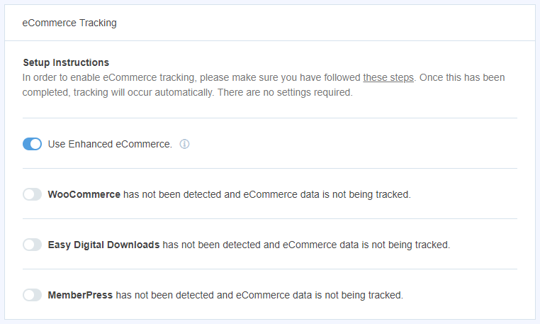 MonsterInsights New E-commerce Tracking For WordPress